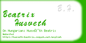 beatrix husveth business card